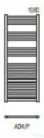 Radeco DORA AD4-500/P 1060x550 törölközőszárítós radiátor, SATURN 1 (metál jégszürke) színben