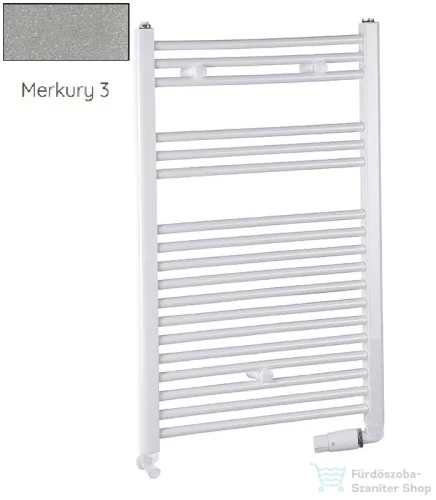 Radeco DORA AD5-600/P 1250x650 törölközőszárítós radiátor, MERKURY 3 (metál világosszürke) színben