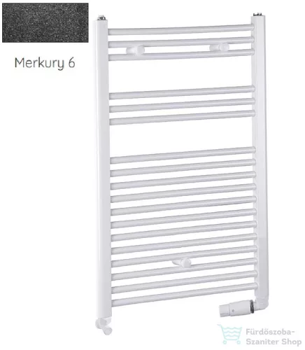 Radeco DORA AD5-600/P 1250x650 törölközőszárítós radiátor, MERKURY 6 (metál fekete) színben