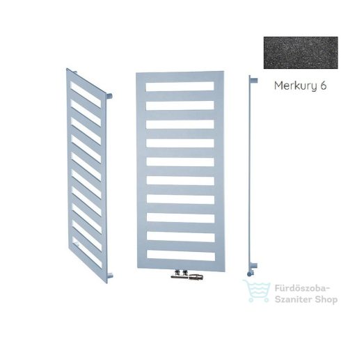 Radeco ESCALERA 2 1160x550 design radiátor,MERKURY 6 (metál fekete) színben