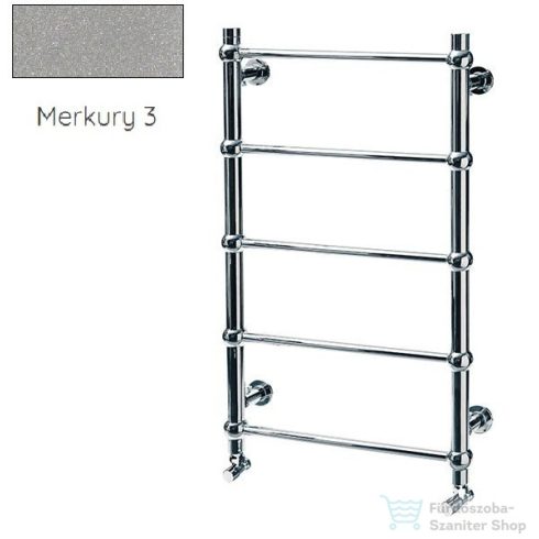 Radeco ESFERA KOLOR 905x550 design radiátor, MERKURY 3 (metál világosszürke) színben
