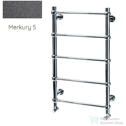 Radeco ESFERA KOLOR 905x550 design radiátor, MERKURY 5 (metál sötétszürke) színben