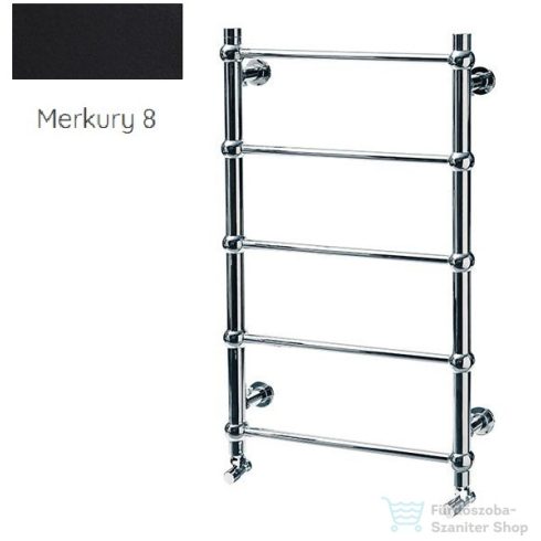 Radeco ESFERA KOLOR 905x550 design radiátor, MERKURY 8 (selyemfényű fekete) színben
