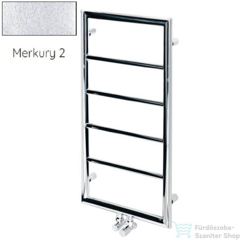 Radeco FRAGIL KOLOR 850x435 design radiátor, MERKURY 2 (ezüst) színben