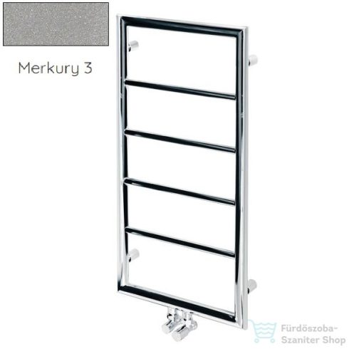 Radeco FRAGIL KOLOR 850x435 design radiátor, MERKURY 3 (metál világosszürke) színben