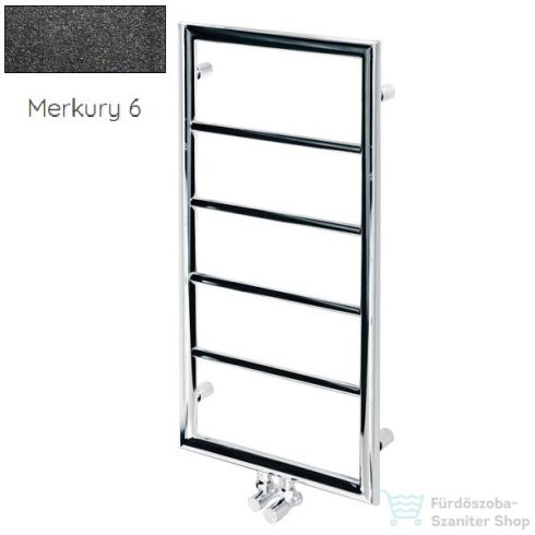 Radeco FRAGIL KOLOR 850x435 design radiátor, MERKURY 6 (metál fekete) színben