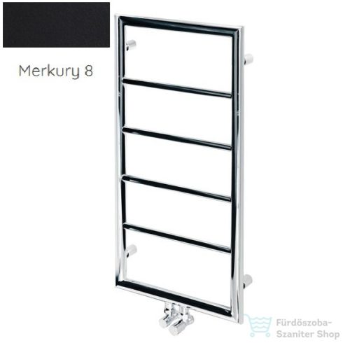 Radeco FRAGIL KOLOR 850x435 design radiátor, MERKURY 8 (selyemfényű fekete) színben