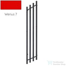   Radeco FUEGO KOLOR 1650x290 jobbos design radiátor,WENUS 7 (piros) színben