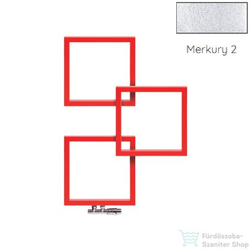 Radeco LOCO 3 970x685 design radiátor, MERKURY 2 (ezüst) színben,jobbos