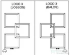 Radeco LOCO 3 970x685 design radiátor, MERKURY 7 (matt fekete) színben,jobbos