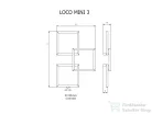 Radeco LOCO 3 MINI 707x500 design radiátor, MERKURY 7 (matt fekete) színben,jobbos