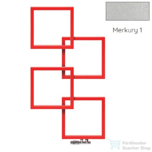 Radeco LOCO 4 1255x685 design radiátor,,MERKURY 1 (metál ezüst) színben,balos