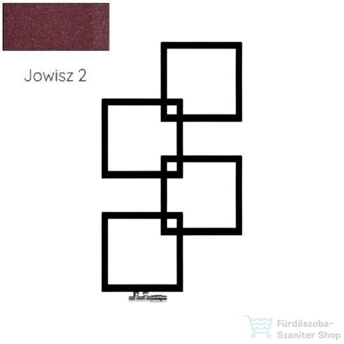 Radeco LOCO 4 MINI 915x500 design radiátor, JOWISZ 2 (metál bordó) színben,jobbos