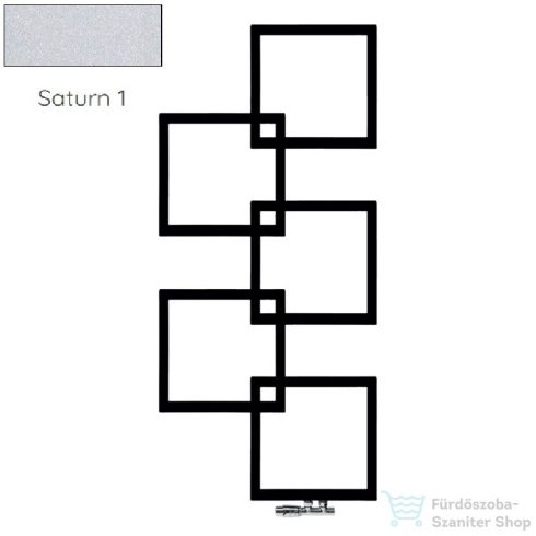 Radeco LOCO 5 MINI 1123x500 design radiátor, SATURN 1 (metál jégszürke) színben,balos
