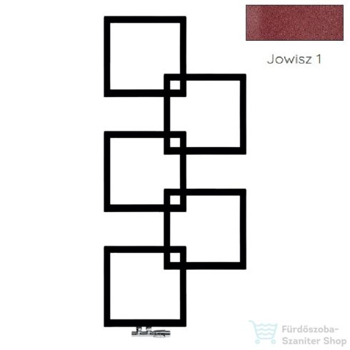 Radeco LOCO 5 MINI 1123x500 design radiátor, JOWISZ 1 (matt bordó) színben,jobbos