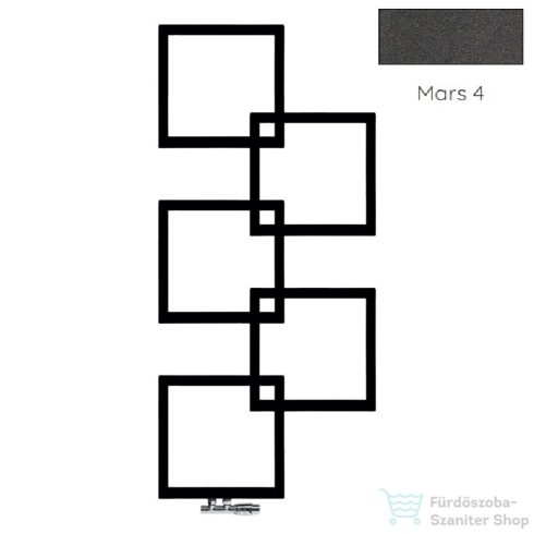 Radeco LOCO 5 MINI 1123x500 design radiátor, MARS 4 (metál antracit) színben,jobbos