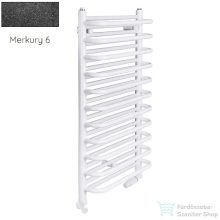   Radeco MARIO A1-400/M 490x435 törölközőszárítós radiátor MERKURY 6 (metál fekete) színben