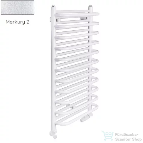 Radeco MARIO A2-500/M 680x535 törölközőszárítós radiátor MERKURY 2 (ezüst) színben