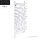 Radeco MARIO A5-350/M 1250x385 törölközőszárítós radiátor MERKURY 8 (selyemfényű fekete) színben