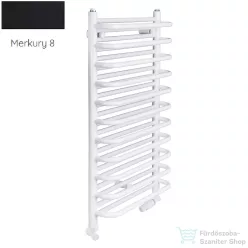   Radeco MARIO A5-350/M 1250x385 törölközőszárítós radiátor MERKURY 8 (selyemfényű fekete) színben