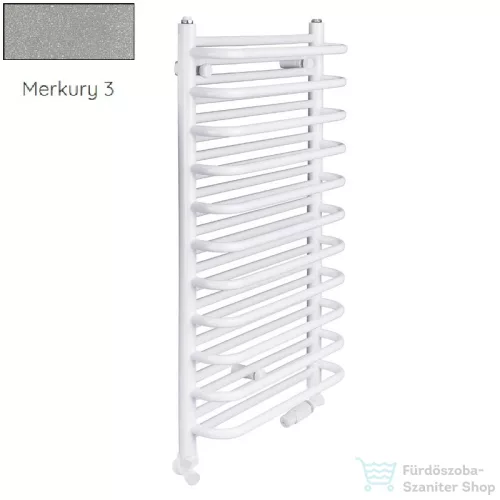 Radeco MARIO A6-500/M 1440x535 törölközőszárítós radiátor MERKURY 3 (metál világosszürke) színben