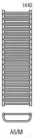 Radeco MARIO A6-500/M 1440x535 törölközőszárítós radiátor MERKURY 3 (metál világosszürke) színben