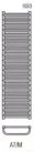 Radeco MARIO A7-400/M 1630x435 törölközőszárítós radiátor MERKURY 3 (metál világosszürke) színben