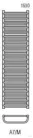 Radeco MARIO A7-600/M 1630x635 törölközőszárítós radiátor SATURN 7 (metál homok) színben