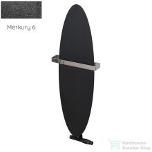   Radeco ORRO 990x280 ovális design radiátor törölközőtartó nélkül, MERKURY 6 (metál fekete) színben