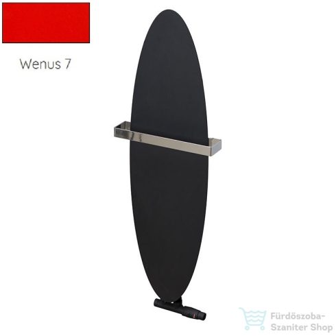 Radeco ORRO 990x280 ovális design radiátor törölközőtartó nélkül, WENUS 7 (piros) színben