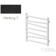   Radeco RIVER 1 600x530 design radiátor, MERKURY 7 (matt fekete) színben