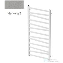   Radeco RIVER 3 1130x530 design radiátor, MERKURY 3 (metál világosszürke) színben