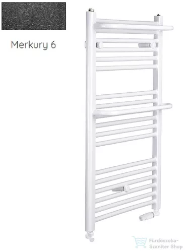 Radeco ROSA AD2-500/R 680x550 törölközőszárítós radiátor, MERKURY 6 (metál fekete) színben