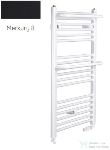 Radeco ROSA AD3-600/R 870x650 törölközőszárítós radiátor, MERKURY 8 (selyemfényű fekete) színben