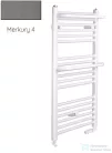 Radeco ROSA AD4-600/R 1060x650 törölközőszárítós radiátor, MERKURY 4 (metál szürke) színben