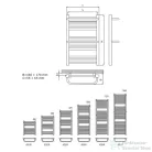 Radeco ROSA AD4-600/R 1060x650 törölközőszárítós radiátor, MERKURY 7 (matt fekete) színben