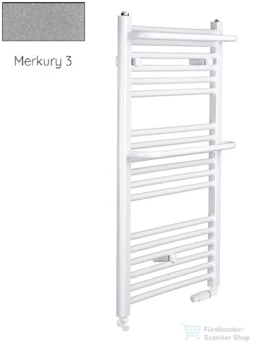 Radeco ROSA AD5-600/R 1250x650 törölközőszárítós radiátor, MERKURY 3 (metál világosszürke) színben