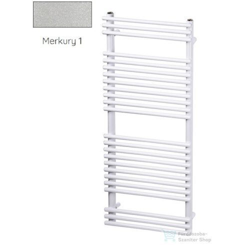 Radeco SARA E A1-400/SPE 496x450 törölközőszárítós radiátor, MERKURY 1 (metál ezüst) színben