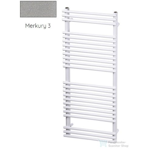 Radeco SARA E A1-400/SPE 496x450 törölközőszárítós radiátor, MERKURY 3 (metál világosszürke) színben