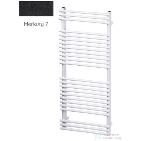 Radeco SARA E A1-400/SPE 496x450 törölközőszárítós radiátor, MERKURY 7 (matt fekete) színben