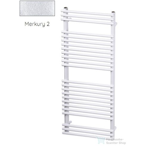 Radeco SARA E A2-400/SPE 648x450 törölközőszárítós radiátor, MERKURY 2 (ezüst) színben