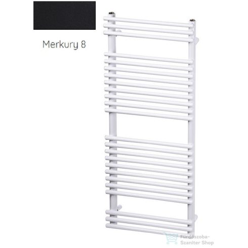 Radeco SARA E A2-400/SPE 648x450 törölközőszárítós radiátor, MERKURY 8 (selyemfényű fekete) színben