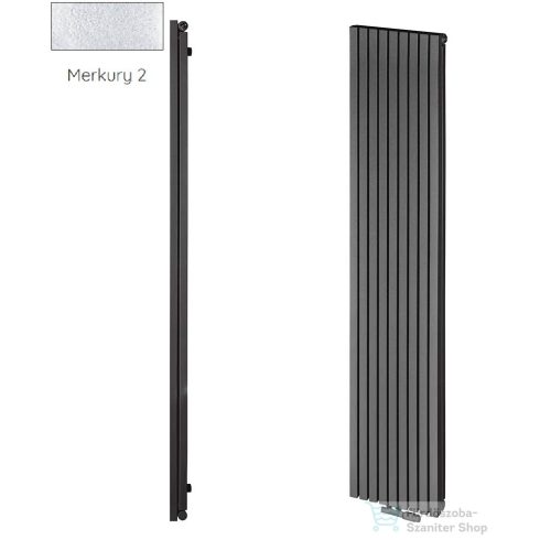 Radeco TORGET PLUS 1 1800x334 design radiátor, MERKURY 2 (ezüst) színben