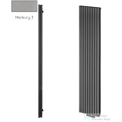 Radeco TORGET PLUS 1 1800x334 design radiátor, MERKURY 3 (metál világosszürke) színben