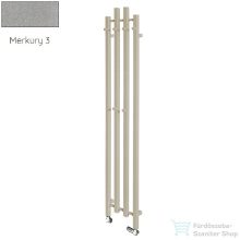   Radeco TUBO 1K KOLOR 1620x285 design radiátor, MERKURY 3 (metál világosszürke) színben