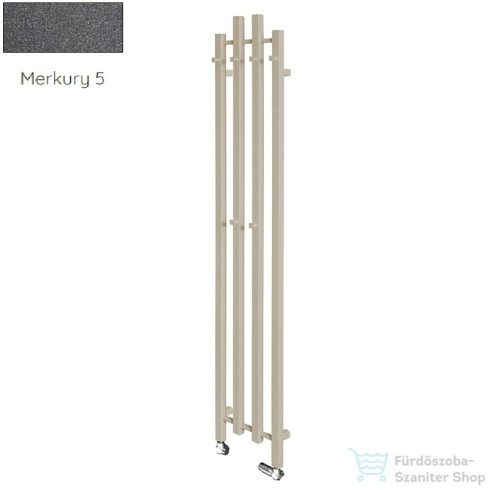 Radeco TUBO 1K KOLOR 1620x285 design radiátor, MERKURY 5 (metál sötétszürke) színben