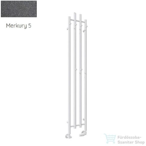 Radeco TUBO 1 KOLOR 1620x290 design radiátor, MERKURY 5 (metál sötétszürke) színben