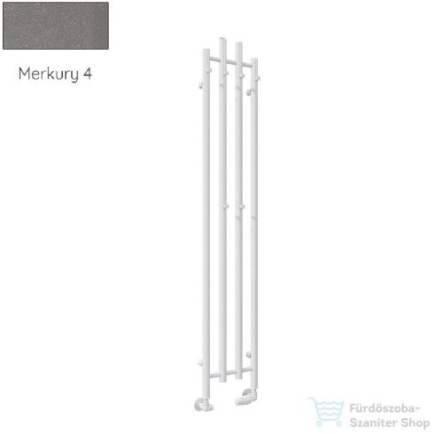 Radeco TUBO 2 KOLOR 1620x460 design radiátor, MERKURY 4 (metál szürke) színben