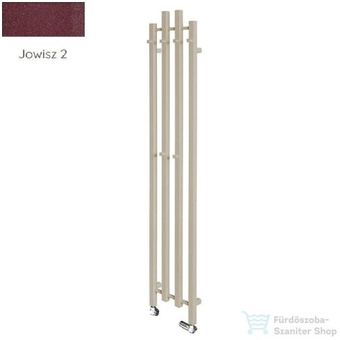 Radeco TUBO 3K KOLOR 1200x285 design radiátor, JOWISZ 2 (metál bordó) színben