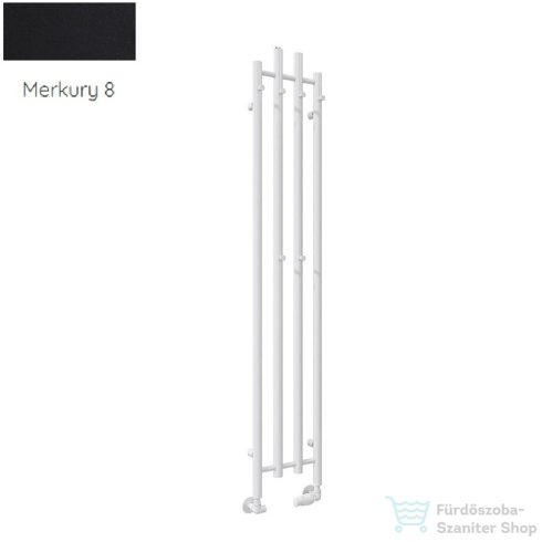 Radeco TUBO 3 KOLOR 1200x290 design radiátor, MERKURY 8 (selyemfényű fekete) színben